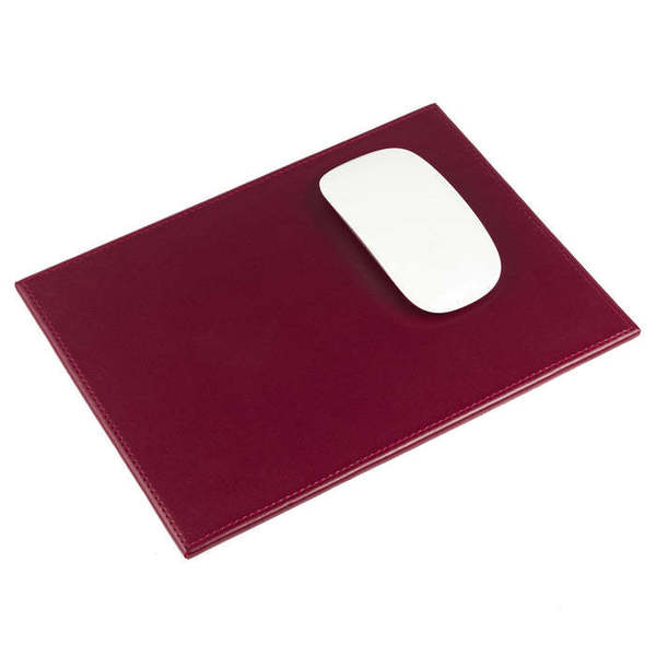 Dacasso Burgundy Bonded Rectangular Leather Mouse Pad AG-5214